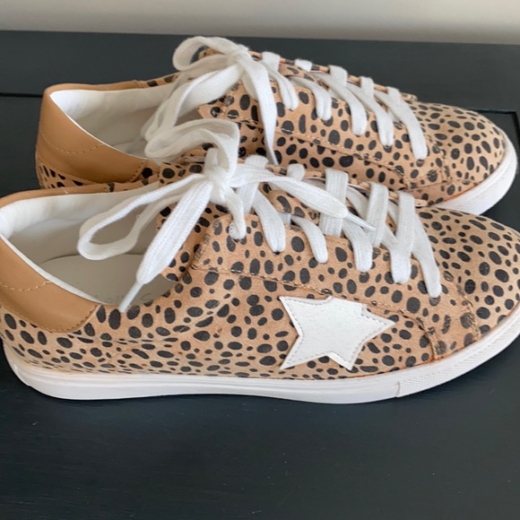 Let’s See Style Shoes - Leopard print star sneaker, never worn! Size 7.5